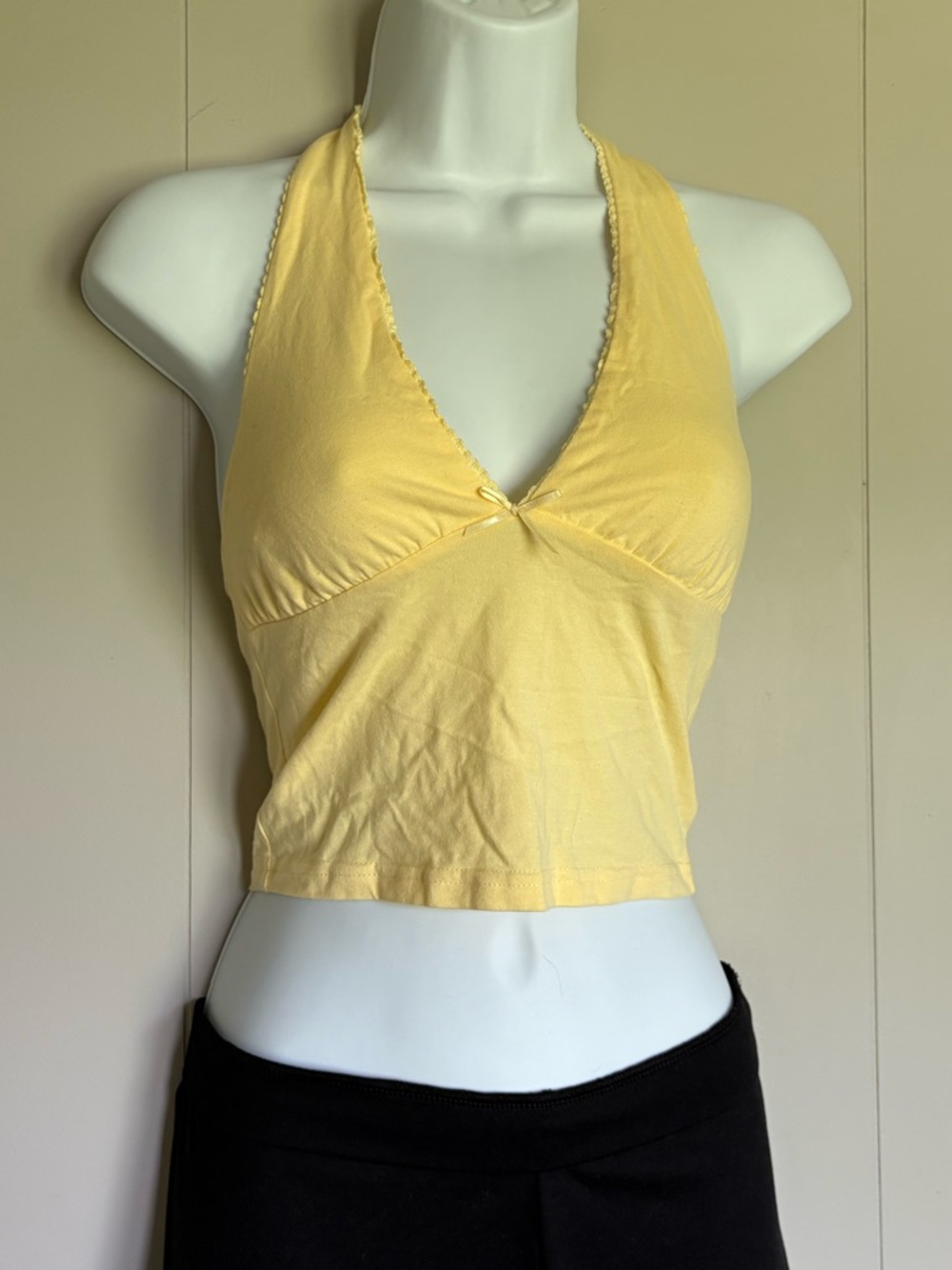 yellow halter top